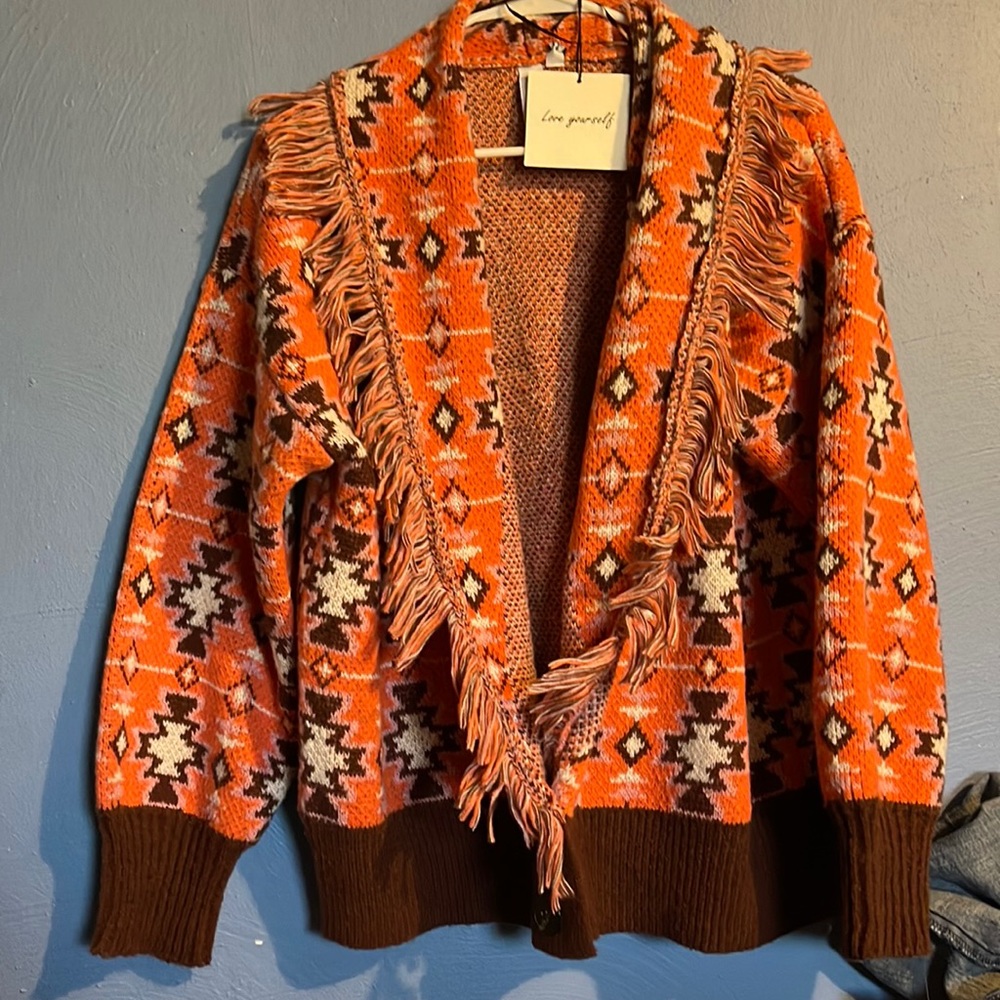 Grace and Karma western cardigan sweater 1X